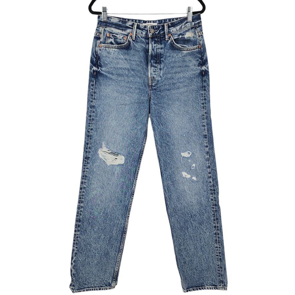 GRLFRND Button Fly Straight Leg High Rise Mica Jeans High Expectation Size 26